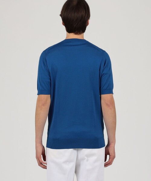 JOHN SMEDLEY(ジョンスメドレー)の「JOHN SMEDLEY KEMPTON コットン クルーネックニット(ニット/セーター・メンズ・レッド系その他/ブルー・M/S)」の6枚目の写真