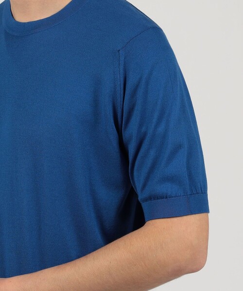 JOHN SMEDLEY(ジョンスメドレー)の「JOHN SMEDLEY KEMPTON コットン クルーネックニット(ニット/セーター・メンズ・レッド系その他/ブルー・M/S)」の8枚目の写真
