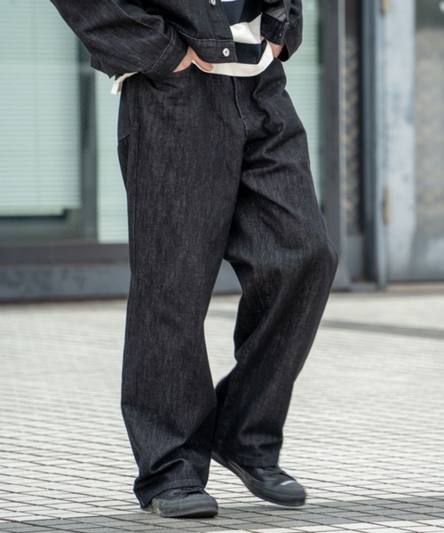 FCTY.（エフシーティーワイ）の「ストレートデニムパンツ（デニムパンツ・メンズ・ブラック/インディゴブルー/ブラウン・MEDIUM/LARGE）」の4枚目の写真