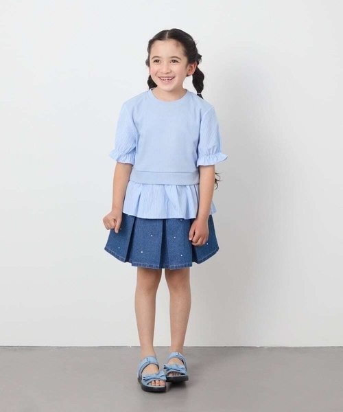 a.v.v（アーヴェヴェ）の「[人気NO.1][18-23cm][軽量][履きやすい][柔らかい肌当たり]リボンスポサン（サンダル・キッズ・ライラック/ダークインディゴブルー/ブラック・23/24/22/20/18/19/21）」の6枚目の写真