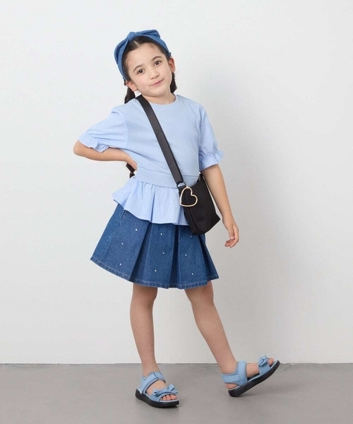 a.v.v（アーヴェヴェ）の「[人気NO.1][18-23cm][軽量][履きやすい][柔らかい肌当たり]リボンスポサン（サンダル・キッズ・ライラック/ダークインディゴブルー/ブラック・23/24/22/20/18/19/21）」の8枚目の写真