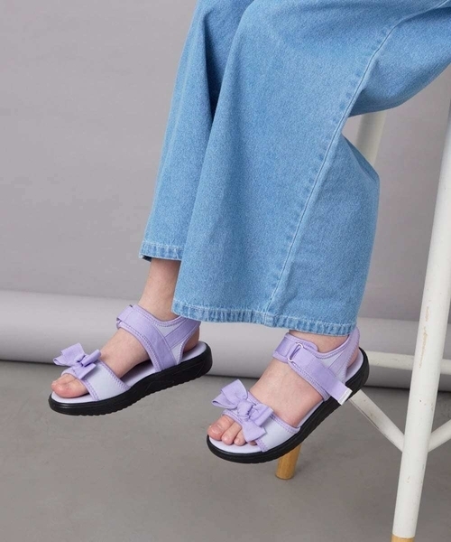 a.v.v（アーヴェヴェ）の「[人気NO.1][18-23cm][軽量][履きやすい][柔らかい肌当たり]リボンスポサン（サンダル・キッズ・ライラック/ダークインディゴブルー/ブラック・23/24/22/20/18/19/21）」の16枚目の写真