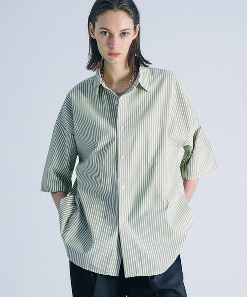 SELLE GLANT（セレグランテ）の「ASSORT REGULAR COLLAR SHIRT/アソートレギュラーカラーシャツ（シャツ/ブラウス・メンズ・チャコールグレー/オフホワイト/ブルー/ナチュラル/アイボリー・SMALL/LARGE/MEDIUM）」の4枚目の写真