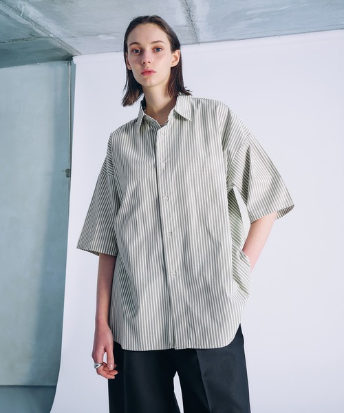 SELLE GLANT（セレグランテ）の「ASSORT REGULAR COLLAR SHIRT/アソートレギュラーカラーシャツ（シャツ/ブラウス・メンズ・チャコールグレー/オフホワイト/ブルー/ナチュラル/アイボリー・SMALL/LARGE/MEDIUM）」の12枚目の写真