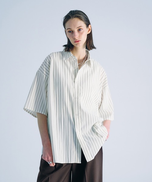 SELLE GLANT（セレグランテ）の「ASSORT REGULAR COLLAR SHIRT/アソートレギュラーカラーシャツ（シャツ/ブラウス・メンズ・チャコールグレー/オフホワイト/ブルー/ナチュラル/アイボリー・SMALL/LARGE/MEDIUM）」の21枚目の写真