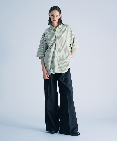SELLE GLANT（セレグランテ）の「ASSORT REGULAR COLLAR SHIRT/アソートレギュラーカラーシャツ（シャツ/ブラウス・メンズ・チャコールグレー/オフホワイト/ブルー/ナチュラル/アイボリー・SMALL/LARGE/MEDIUM）」の18枚目の写真