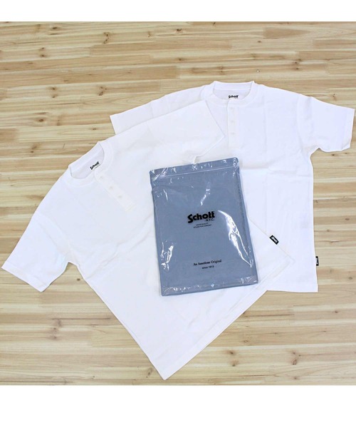Schott/ショット/2PACK HENLEY NECK T-SHIRT/2パック ヘンリー