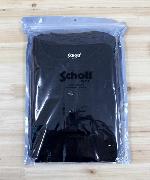 Schott ショット 2パック ヘンリーネック 半袖Tシャツ 2枚セット 2PACK HENLEY NECK T-SHIRT/2パック ヘンリーネック Tシャツ