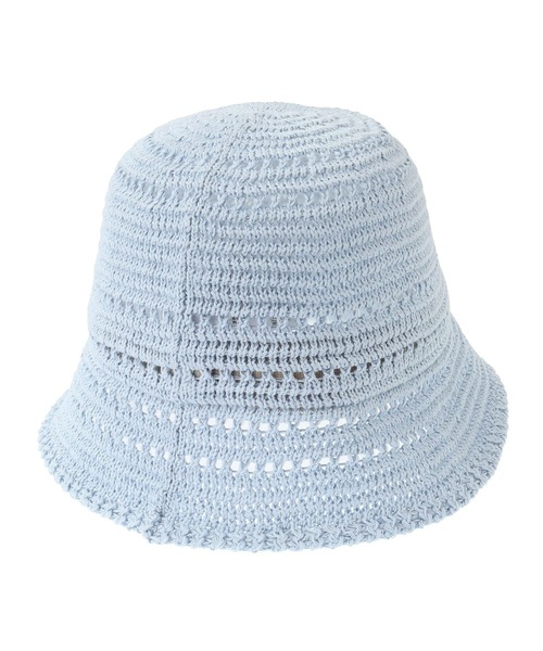 earth music&ecology（アースミュージックアンドエコロジー）の「透かし編みサーモハット（ハット・レディース・ホワイト/ライトブルー/ブラック・FREE）」の7枚目の写真
