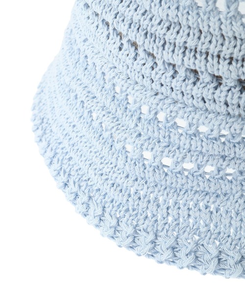 earth music&ecology（アースミュージックアンドエコロジー）の「透かし編みサーモハット（ハット・レディース・ホワイト/ライトブルー/ブラック・FREE）」の9枚目の写真
