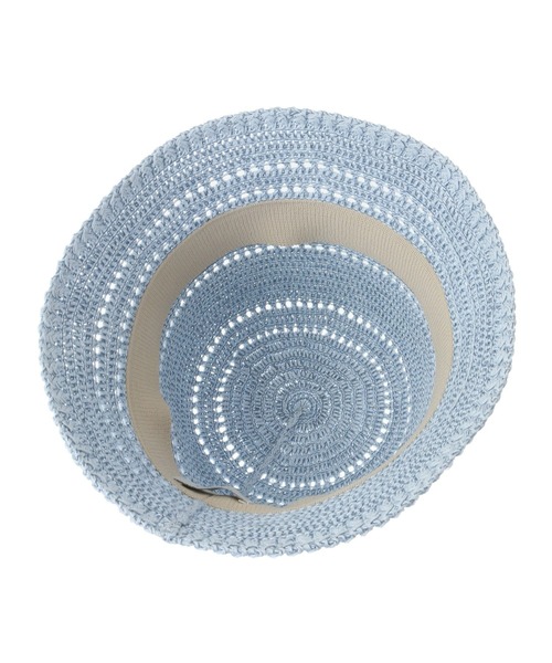 earth music&ecology（アースミュージックアンドエコロジー）の「透かし編みサーモハット（ハット・レディース・ホワイト/ライトブルー/ブラック・FREE）」の10枚目の写真