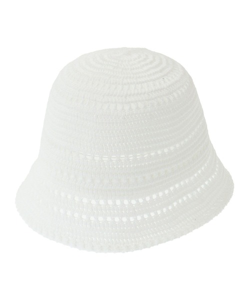 earth music&ecology（アースミュージックアンドエコロジー）の「透かし編みサーモハット（ハット・レディース・ホワイト/ライトブルー/ブラック・FREE）」の12枚目の写真