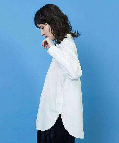 FRAPBOIS（フラボア）の「スカラップシャツ２（シャツ/ブラウス・レディース・ホワイト/グリーン・1/2）」の3枚目の写真