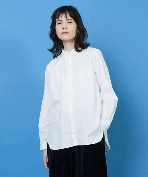 FRAPBOIS（フラボア）の「スカラップシャツ２（シャツ/ブラウス・レディース・ホワイト/グリーン・1/2）」の7枚目の写真