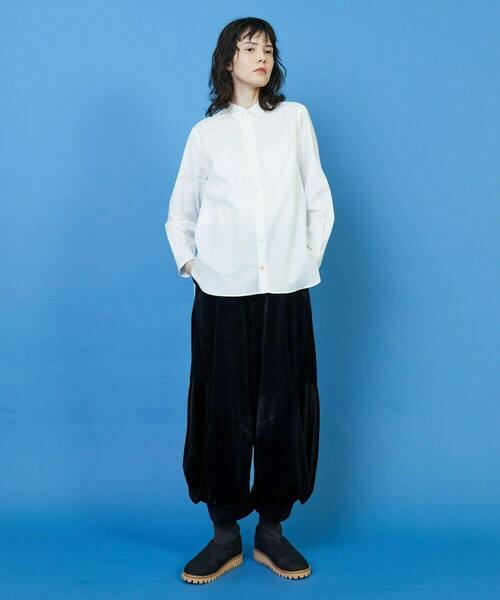 FRAPBOIS（フラボア）の「スカラップシャツ２（シャツ/ブラウス・レディース・ホワイト/グリーン・1/2）」の9枚目の写真