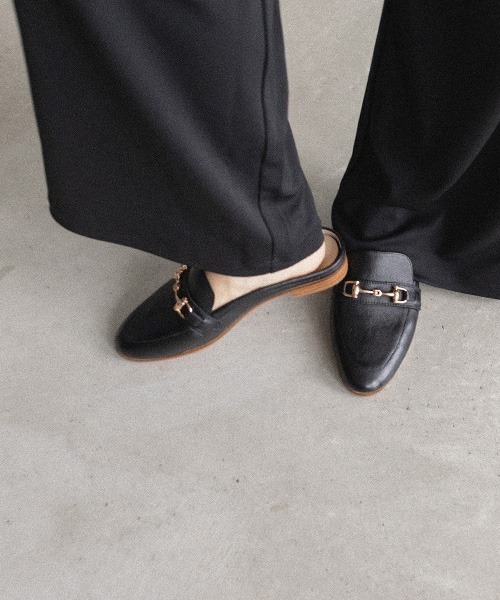 RANDA（ランダ）の「レザービットバックレスローファー（その他シューズ・レディース・カーキ/ブラック・S/M/LL/L）」の6枚目の写真