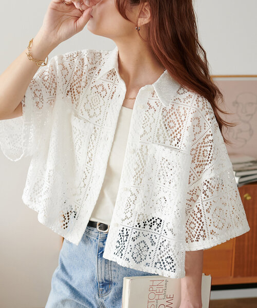セール】【WEB限定】レースシャツ（シャツ/ブラウス）｜DISCOAT