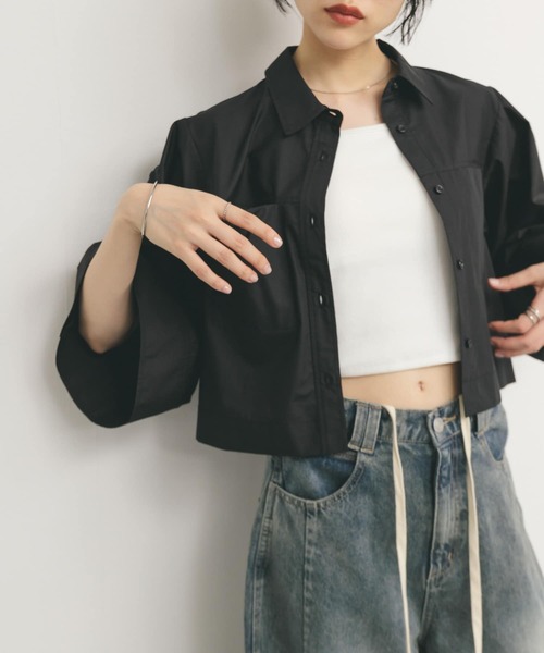 KBF / ケービーエフ クロップドハーフスリーブシャツ KBF｜クロップドハーフスリーブシャツ | Rakuten Fashion(楽天