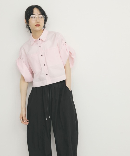 KBF / ケービーエフ クロップドハーフスリーブシャツ KBF｜クロップドハーフスリーブシャツ | Rakuten Fashion(楽天