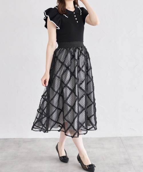 tocco closet(トッコ クローゼット)の「リボン付きシアードットバレエシューズ(バレエシューズ・レディース・シルバー/ブラック/ベージュ・LL/S/M/L)」の4枚目の写真
