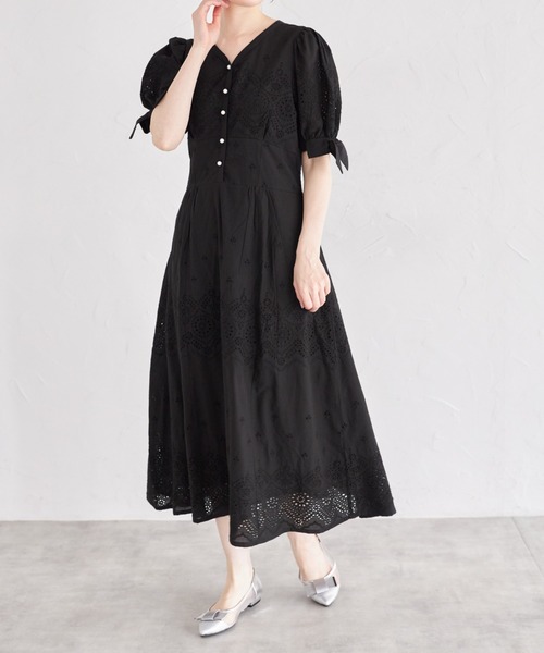 tocco closet(トッコ クローゼット)の「リボン付きシアードットバレエシューズ(バレエシューズ・レディース・シルバー/ブラック/ベージュ・LL/S/M/L)」の15枚目の写真
