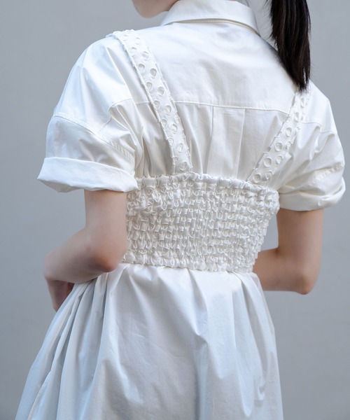 Nora Lily(ノラリリー)の「【Nora Lily】Full of Holes Bustier(その他トップス・レディース・ホワイト/ブラック・FREE)」の5枚目の写真