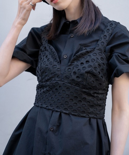 Nora Lily(ノラリリー)の「【Nora Lily】Full of Holes Bustier(その他トップス・レディース・ホワイト/ブラック・FREE)」の12枚目の写真