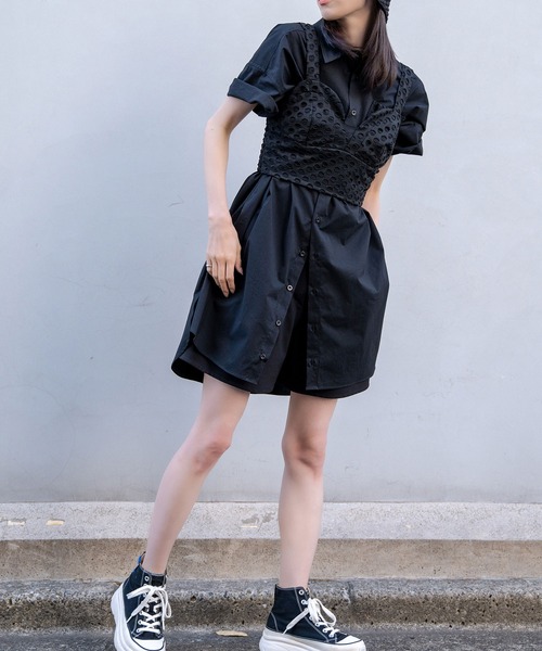 Nora Lily(ノラリリー)の「【Nora Lily】Full of Holes Bustier(その他トップス・レディース・ホワイト/ブラック・FREE)」の18枚目の写真