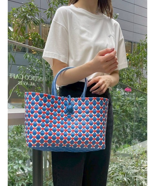BAYFLOW（ベイフロー）の「[軽くて丈夫な素材!!]パターンパサールバッグ（キッチンツール・レディース・ブラック/ブルー・0）」の18枚目の写真