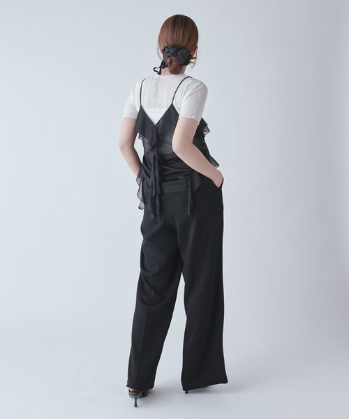 Lui's（ルイス）の「シフォンフリルキャミソール（キャミソール・レディース・ブラウン/ブラック・FREE）」の5枚目の写真