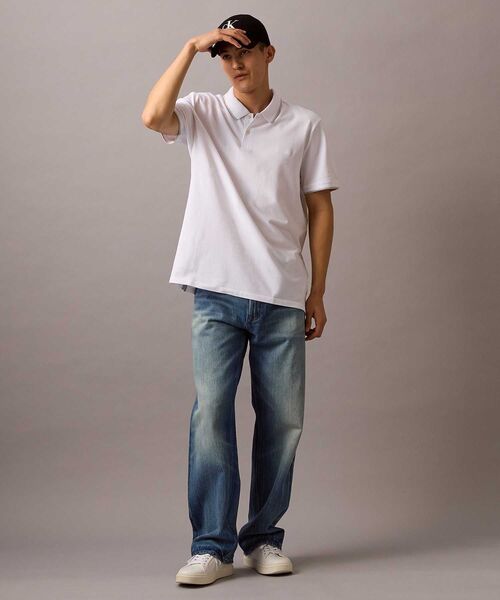 Calvin Klein（カルバン・クライン）の「ショートスリーブストレッチ ピケソリッド ポロシャツ（ポロシャツ・メンズ・ブラック/ホワイト/ネイビー・XL/L/M/S）」の8枚目の写真