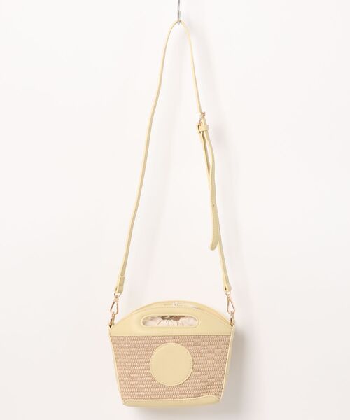 KOBE LETTUCE（コウベレタス）の「巾着ミニかごバッグ（かごバッグ・レディース・ブラック/イエロー/ブラウン・F）」の14枚目の写真