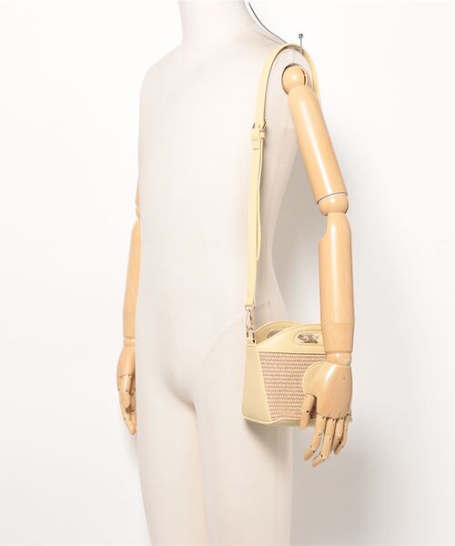 KOBE LETTUCE（コウベレタス）の「巾着ミニかごバッグ（かごバッグ・レディース・ブラック/イエロー/ブラウン・F）」の17枚目の写真