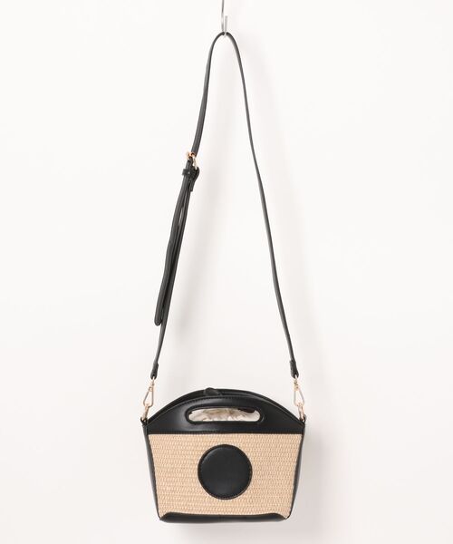 KOBE LETTUCE（コウベレタス）の「巾着ミニかごバッグ（かごバッグ・レディース・ブラック/イエロー/ブラウン・F）」の11枚目の写真