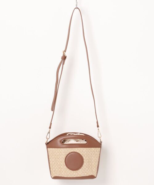 KOBE LETTUCE（コウベレタス）の「巾着ミニかごバッグ（かごバッグ・レディース・ブラック/イエロー/ブラウン・F）」の12枚目の写真