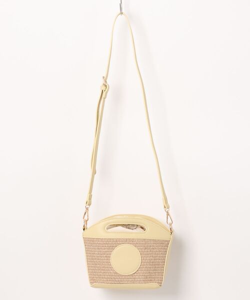 KOBE LETTUCE（コウベレタス）の「巾着ミニかごバッグ（かごバッグ・レディース・ブラック/イエロー/ブラウン・F）」の13枚目の写真