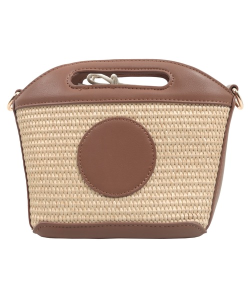 KOBE LETTUCE（コウベレタス）の「巾着ミニかごバッグ（かごバッグ・レディース・ブラック/イエロー/ブラウン・F）」の9枚目の写真