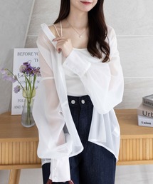 CLEAR BASIC | 切替ロングシアーシャツ [着回し力抜群 トレンド 大人 カジュアル]≪2025SS新作≫(シャツ/ブラウス)