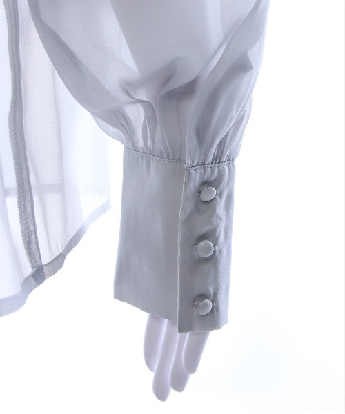 CLEAR BASIC（クリアベーシック）の「切替ロングシアーシャツ [着回し力抜群 大人 カジュアル]≪CLEAR BASIC≫（シャツ/ブラウス・レディース・ライトグレー/オフホワイト/ピンク・F）」の16枚目の写真