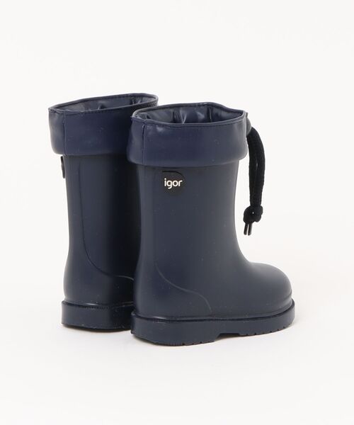 igor（イゴール）の「CHUFO CUELLO+BORREGO（レインシューズ・キッズ・ネイビー/レッド・15cm/13cm/14cm/18.5cm/12cm/16cm）」の3枚目の写真