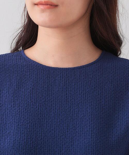 OPAQUE.CLIP（オペークドットクリップ）の「ストレッチジャカード2WAYリボントップス/セットアップ対応可【洗濯機洗い可】（シャツ/ブラウス・レディース・ブラック/ブルー系その他/オフホワイト・38/42/40）」の10枚目の写真