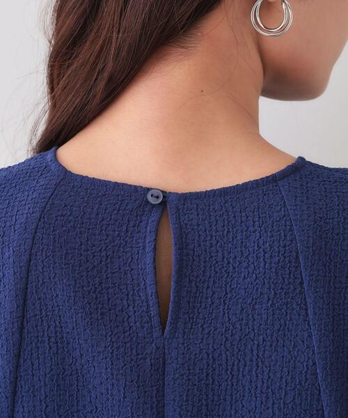 OPAQUE.CLIP（オペークドットクリップ）の「ストレッチジャカード2WAYリボントップス/セットアップ対応可【洗濯機洗い可】（シャツ/ブラウス・レディース・ブラック/ブルー系その他/オフホワイト・38/42/40）」の9枚目の写真