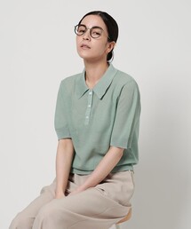 BEAUTY&YOUTH UNITED ARROWS | メッシュ ポロニット -ウォッシャブル-(ニット/セーター)
