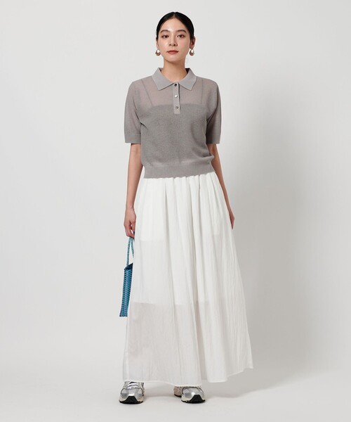 BEAUTY&YOUTH UNITED ARROWS（ビューティーアンドユースユナイテッドアローズ）の「メッシュ ポロニット -ウォッシャブル-（ニット/セーター・レディース・グレー系/ブラウン系/ブラック/ケリーグリーン/ナチュラル・FREE）」の15枚目の写真