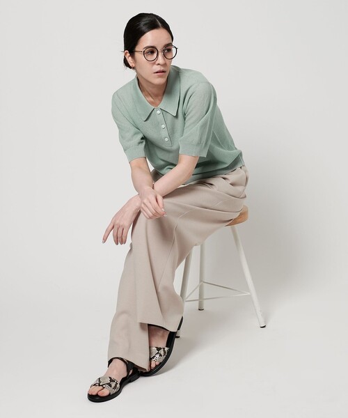 BEAUTY&YOUTH UNITED ARROWS（ビューティーアンドユースユナイテッドアローズ）の「メッシュ ポロニット -ウォッシャブル-（ニット/セーター・レディース・グレー系/ブラウン系/ブラック/ケリーグリーン/ナチュラル・FREE）」の21枚目の写真
