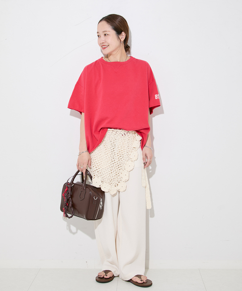 RIDING HIGH(ライディングハイ)の「【RIDING HIGH/ライディングハイ】7.5oz インレーs/s TEE:Tシャツ(Tシャツ/カットソー・レディース・ホワイト/レッド/イエロー/チャコールグレー・FREE)」の15枚目の写真