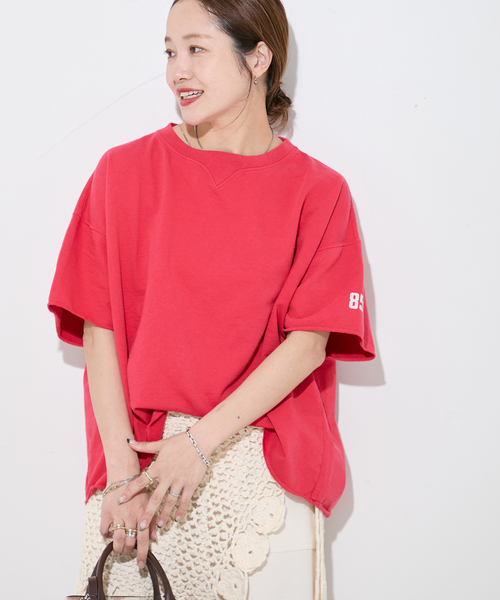 RIDING HIGH(ライディングハイ)の「【RIDING HIGH/ライディングハイ】7.5oz インレーs/s TEE:Tシャツ(Tシャツ/カットソー・レディース・ホワイト/レッド/イエロー/チャコールグレー・FREE)」の11枚目の写真