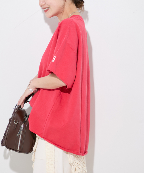 RIDING HIGH(ライディングハイ)の「【RIDING HIGH/ライディングハイ】7.5oz インレーs/s TEE:Tシャツ(Tシャツ/カットソー・レディース・ホワイト/レッド/イエロー/チャコールグレー・FREE)」の10枚目の写真