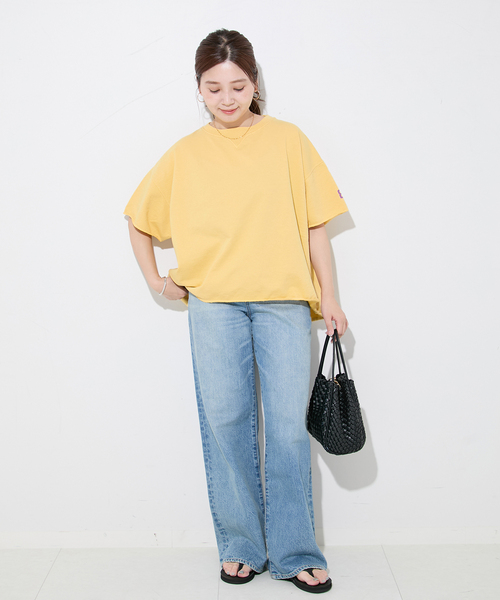 RIDING HIGH(ライディングハイ)の「【RIDING HIGH/ライディングハイ】7.5oz インレーs/s TEE:Tシャツ(Tシャツ/カットソー・レディース・ホワイト/レッド/イエロー/チャコールグレー・FREE)」の9枚目の写真