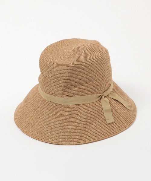 GEORGE'S(ジョージズ)の「リボンハット(ハット・レディース・ライトベージュ/アイボリー・FREE)」の2枚目の写真